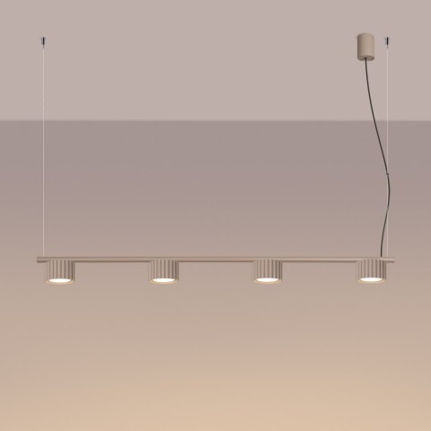Sollux Lighting Żyrandol AURA 4 taupe Gx53