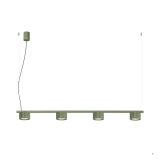 Sollux Lighting Żyrandol AURA 4 zielona oliwka Gx53