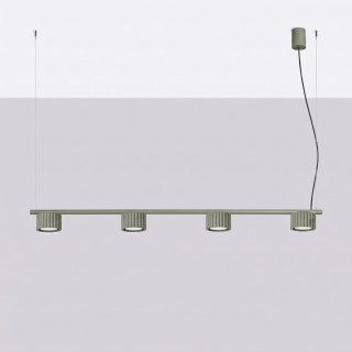 Sollux Lighting Żyrandol AURA 4 zielona oliwka Gx53