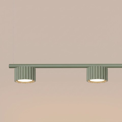 Sollux Lighting Żyrandol AURA 4 zielona oliwka Gx53