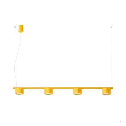 Sollux Lighting Żyrandol AURA 4 żółta Gx53