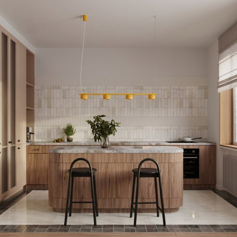 Sollux Lighting Żyrandol AURA 4 żółta Gx53