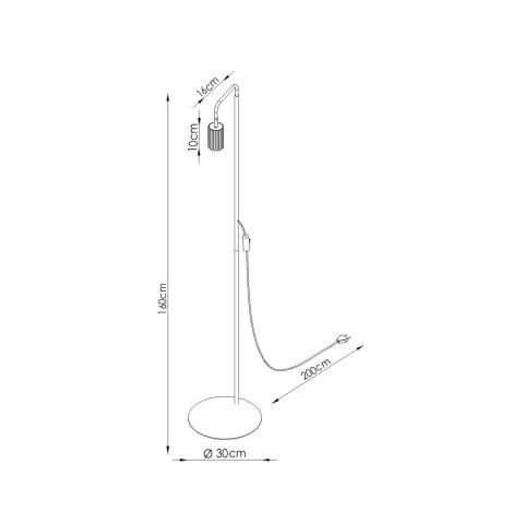 Sollux Lighting Lampa podłogowa KARBON 1 czarna