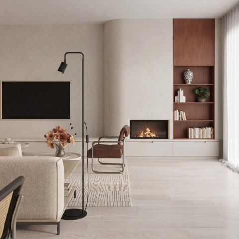 Sollux Lighting Lampa podłogowa KARBON 1 czarna