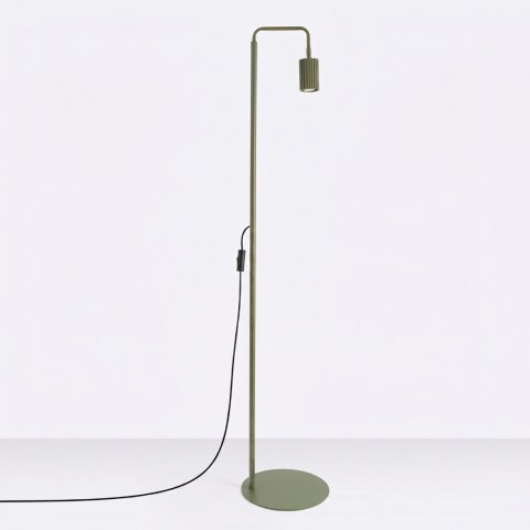 Sollux Lighting Lampa podłogowa KARBON 1 zielona oliwka