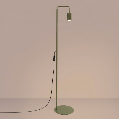 Sollux Lighting Lampa podłogowa KARBON 1 zielona oliwka