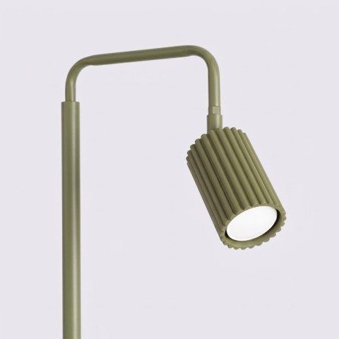 Sollux Lighting Lampa podłogowa KARBON 1 zielona oliwka