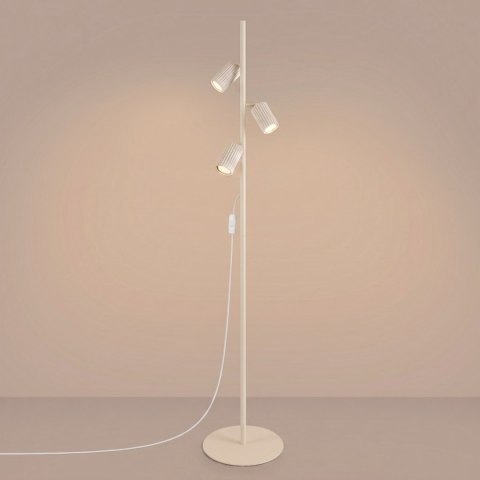Sollux Lighting Lampa podłogowa KARBON 3 beżowa