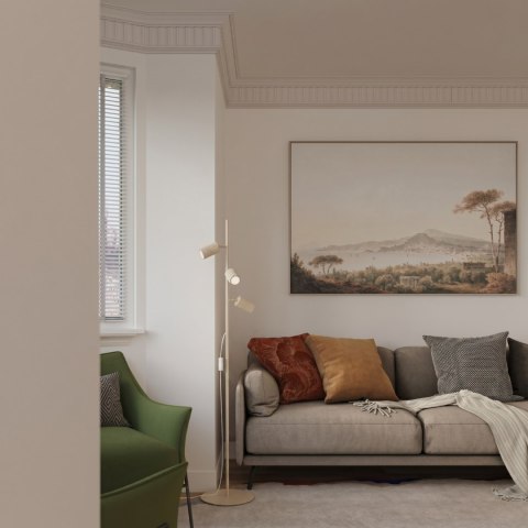 Sollux Lighting Lampa podłogowa KARBON 3 beżowa