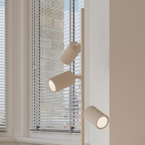 Sollux Lighting Lampa podłogowa KARBON 3 beżowa