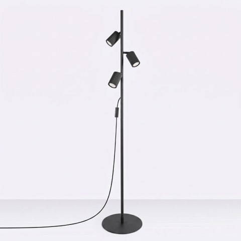 Sollux Lighting Lampa podłogowa KARBON 3 czarna