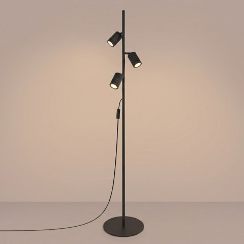 Sollux Lighting Lampa podłogowa KARBON 3 czarna