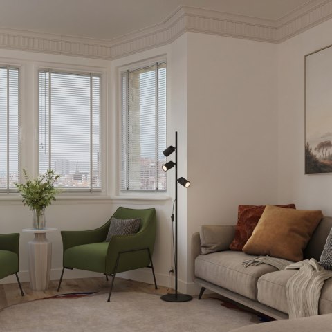 Sollux Lighting Lampa podłogowa KARBON 3 czarna