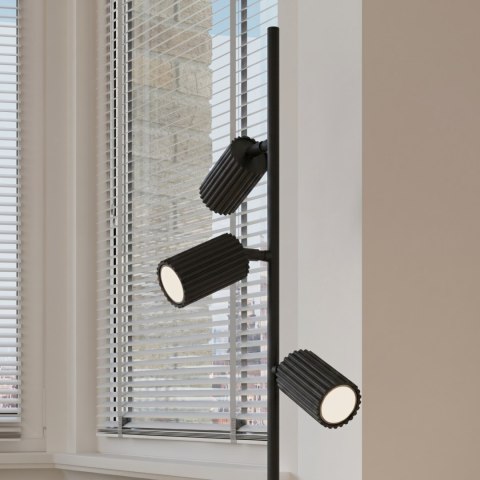 Sollux Lighting Lampa podłogowa KARBON 3 czarna