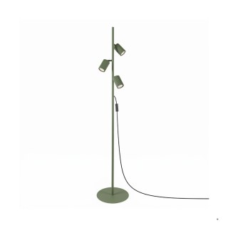 Sollux Lighting Lampa podłogowa KARBON 3 zielona oliwka