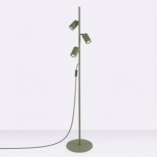 Sollux Lighting Lampa podłogowa KARBON 3 zielona oliwka