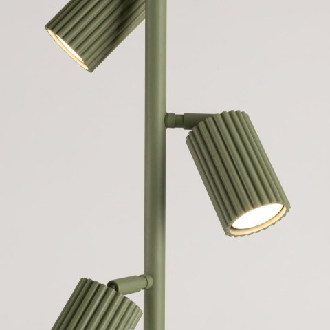 Sollux Lighting Lampa podłogowa KARBON 3 zielona oliwka