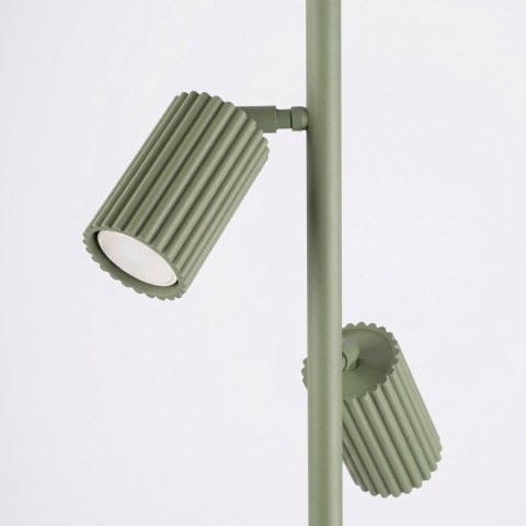 Sollux Lighting Lampa podłogowa KARBON 3 zielona oliwka