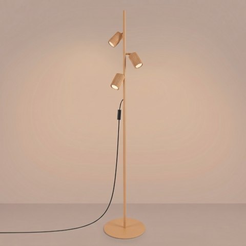 Sollux Lighting Lampa podłogowa KARBON 3 złota