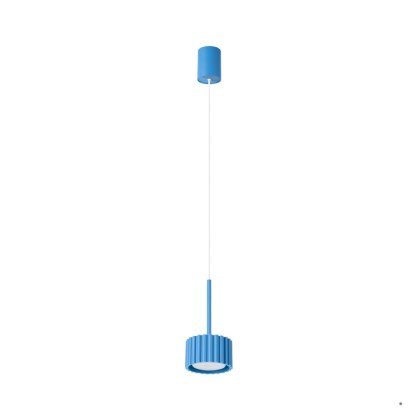 Sollux Lighting Lampa wisząca AURA 1 błękitna Gx53