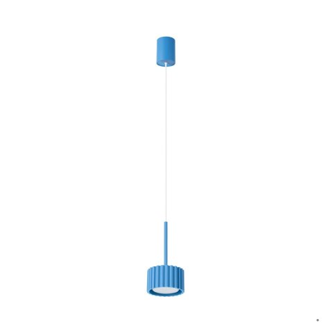 Sollux Lighting Lampa wisząca AURA 1 błękitna Gx53