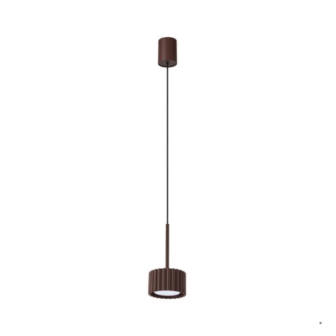 Sollux Lighting Lampa wisząca AURA 1 brązowa Gx53
