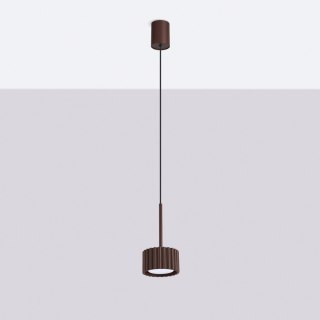 Sollux Lighting Lampa wisząca AURA 1 brązowa Gx53