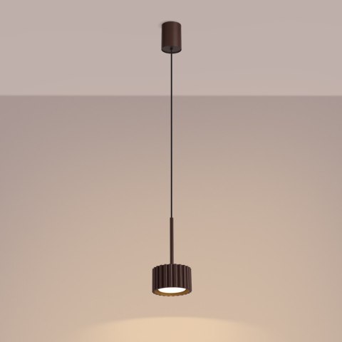 Sollux Lighting Lampa wisząca AURA 1 brązowa Gx53