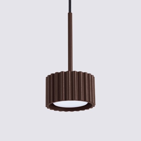 Sollux Lighting Lampa wisząca AURA 1 brązowa Gx53