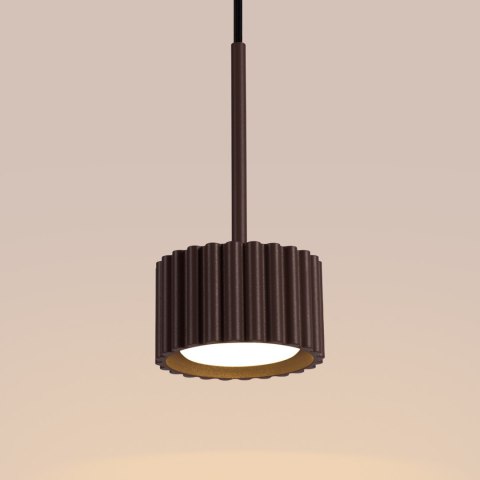 Sollux Lighting Lampa wisząca AURA 1 brązowa Gx53