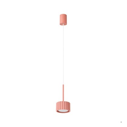 Sollux Lighting Lampa wisząca AURA 1 brzoskwiniowa Gx53