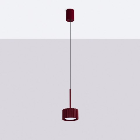 Sollux Lighting Lampa wisząca AURA 1 burgund Gx53