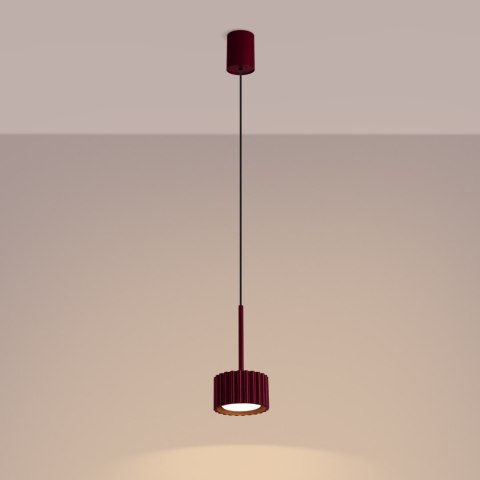 Sollux Lighting Lampa wisząca AURA 1 burgund Gx53