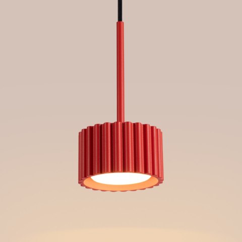 Sollux Lighting Lampa wisząca AURA 1 czerwona Gx53