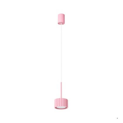 Sollux Lighting Lampa wisząca AURA 1 różowa Gx53