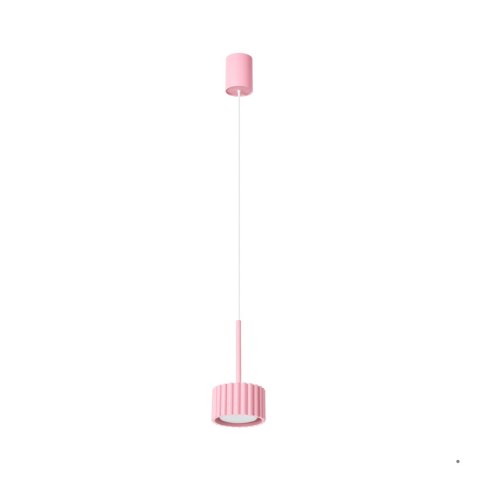 Sollux Lighting Lampa wisząca AURA 1 różowa Gx53