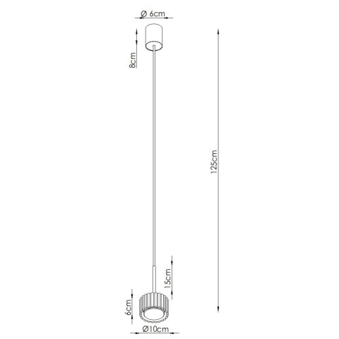 Sollux Lighting Lampa wisząca AURA 1 taupe Gx53