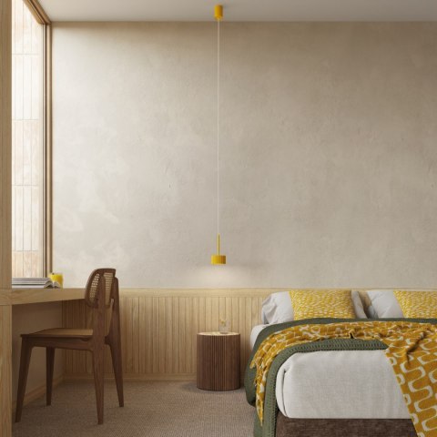 Sollux Lighting Lampa wisząca AURA 1 żółta Gx53