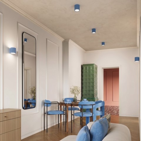 Sollux Lighting Plafon AURA 1 błękitny GU10