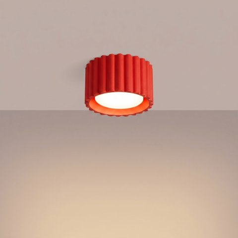 Sollux Lighting Plafon AURA 1 czerwony Gx53