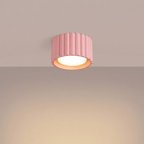 Sollux Lighting Plafon AURA 1 różowy Gx53