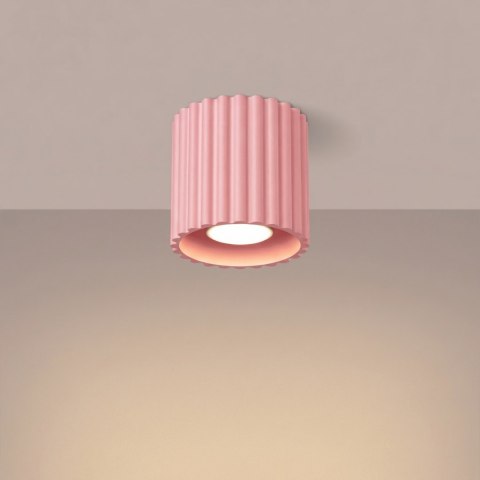 Sollux Lighting Plafon AURA 1 różowy GU10