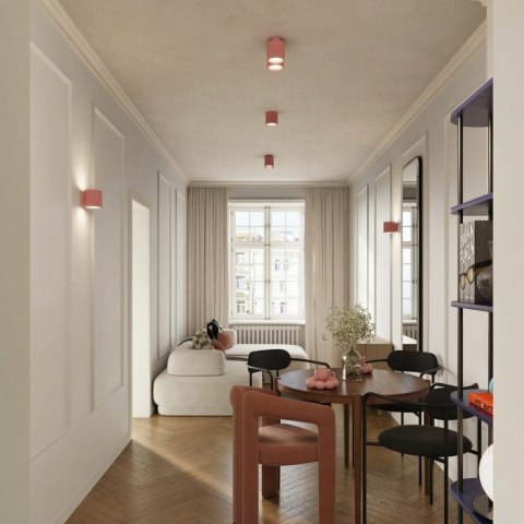 Sollux Lighting Plafon AURA 1 różowy GU10