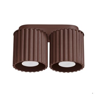 Sollux Lighting Plafon AURA 2 brązowy GU10