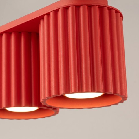Sollux Lighting Plafon AURA 2 czerwony GU10