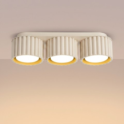 Sollux Lighting Plafon AURA 3 beżowy Gx53