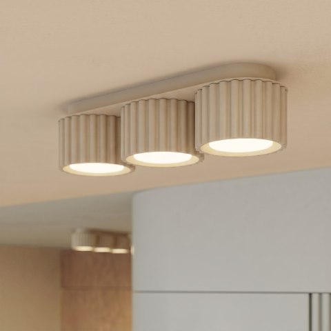 Sollux Lighting Plafon AURA 3 beżowy Gx53