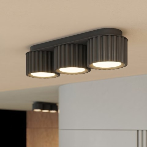 Sollux Lighting Plafon AURA 3 czarny Gx53