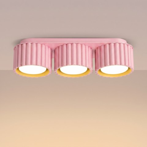 Sollux Lighting Plafon AURA 3 różowy Gx53