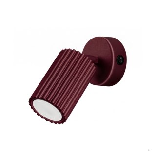 Sollux Lighting Kinkiet KARBON burgund z włącznikiem